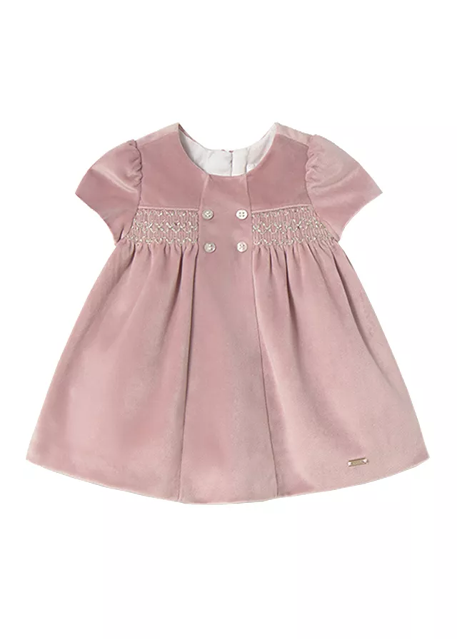 Rochie catifea - roz pal - Mayoral  18 luni, [],bestfam.ro