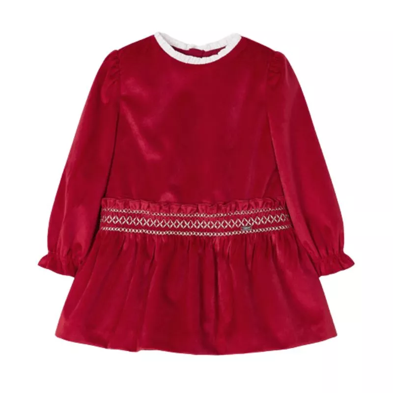 Rochie catifea fagure de miere - Mayoral 12 luni, [],bestfam.ro
