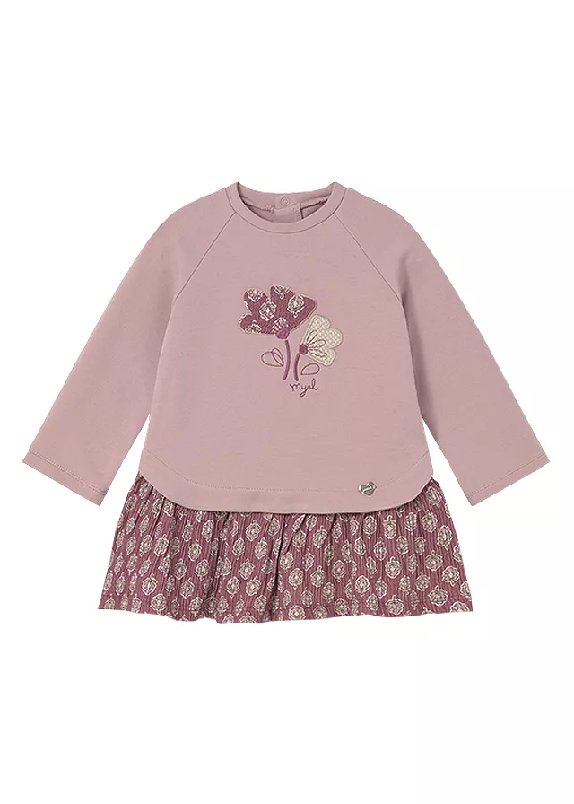 Rochie combinata - roz inchis - Mayoral 4 ani, [],bestfam.ro