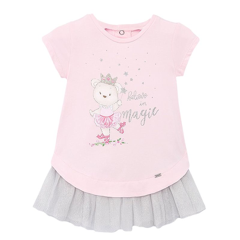 Rochie cu tul Gri bebe fetita 2 ani, [],bestfam.ro