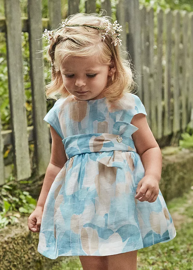 Rochie imprimeu flori - Bleu/Bej - Mayoral , [],bestfam.ro