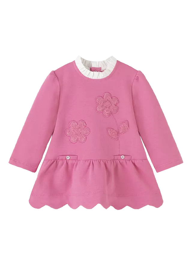 Rochie plus - Flori - Roz - Mayoral, [],bestfam.ro
