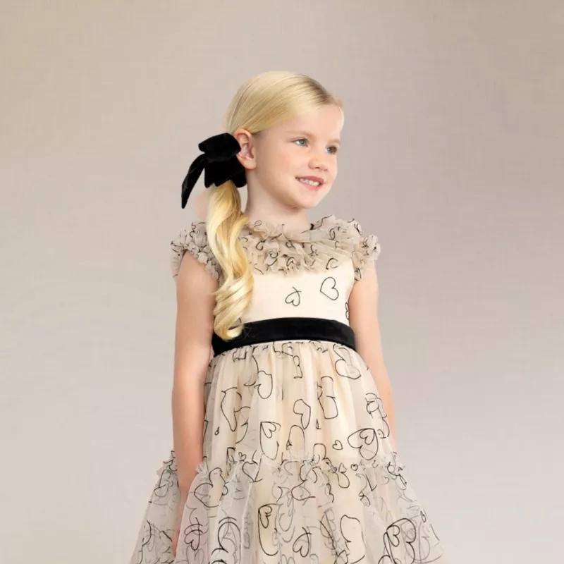 Rochie Tul Plumeti Inimioare - Abel & lula, [],bestfam.ro