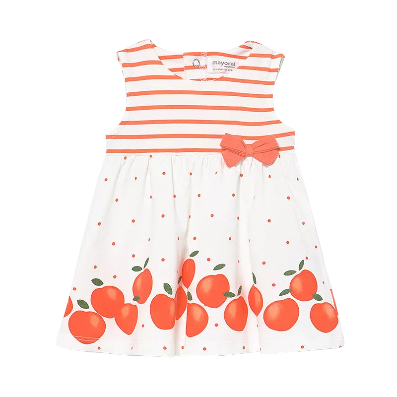Rochie cu imprimeu - portocale - Mayoral, [],bestfam.ro