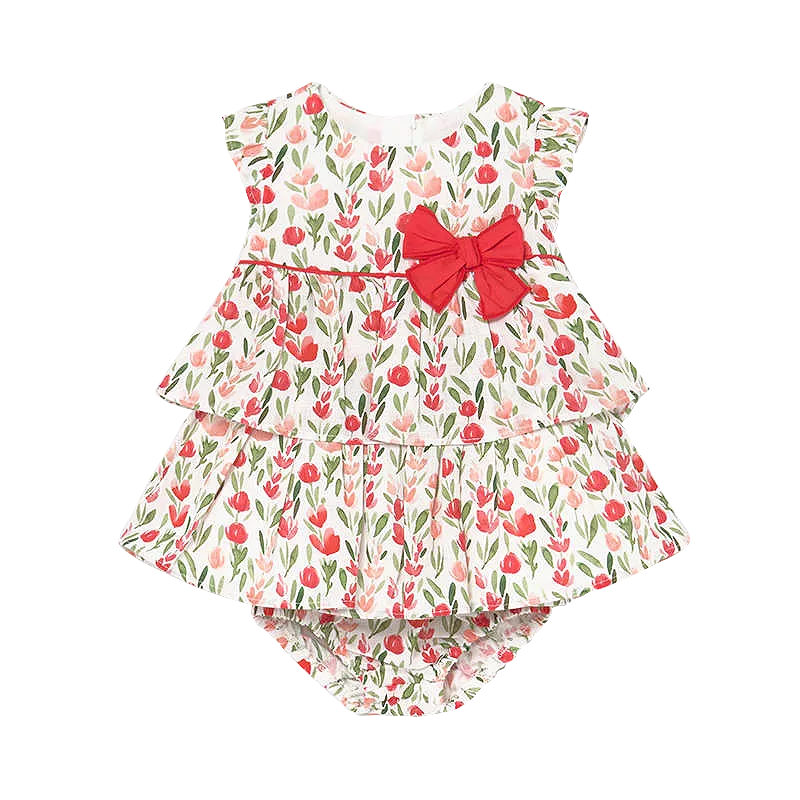 Rochie imprimeu - maci + chilotei - Mayoral 12 luni, [],bestfam.ro