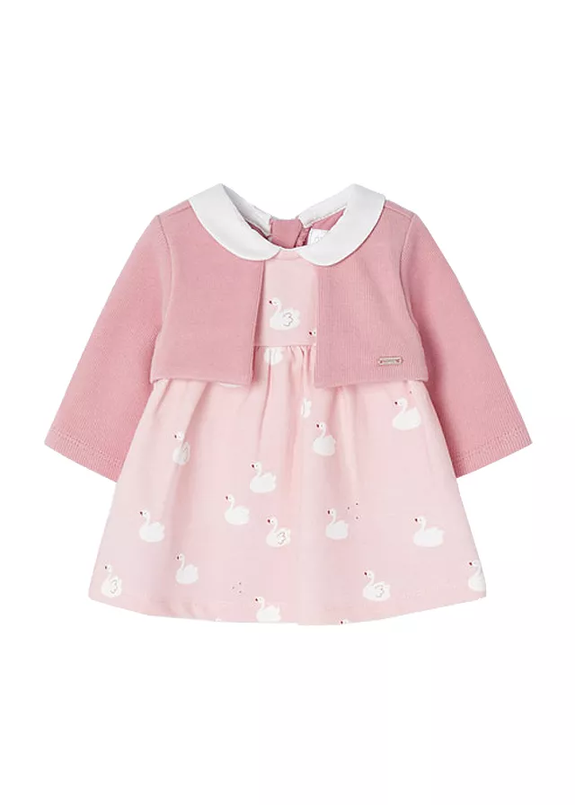 Rochita cu bolero ECOFRIENDS - Lebede - Mayoral  18 luni, [],bestfam.ro