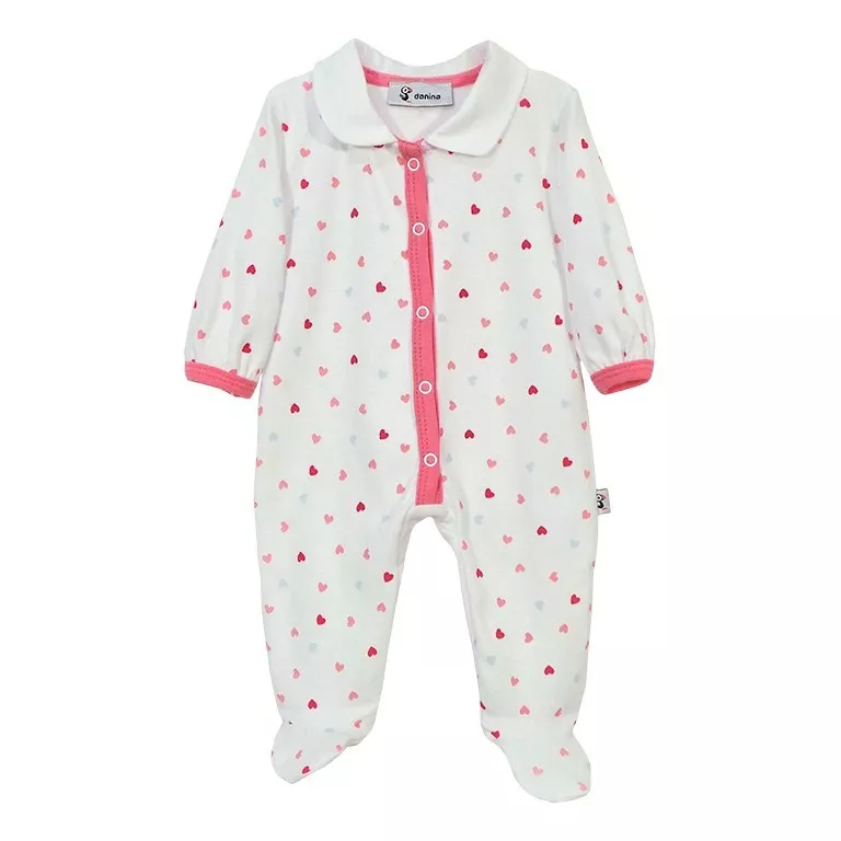 Salopeta bebe cu guler si botosei Inimoare, [],bestfam.ro