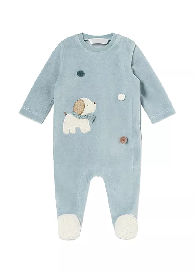 Salopeta (pijama) catifelata - bleu - Mayoral  , [],bestfam.ro
