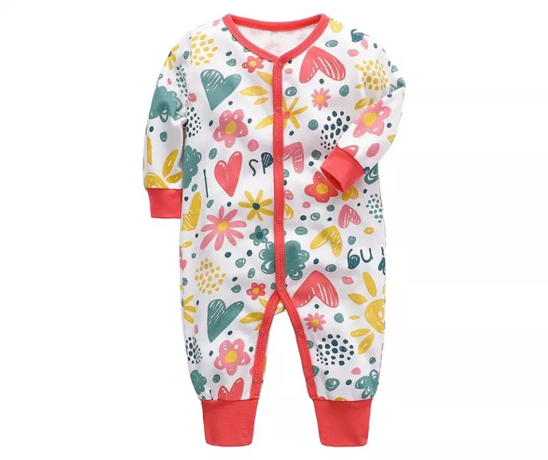 Salopeta (pijama) cu capse - Inimioare - Easymon , [],bestfam.ro