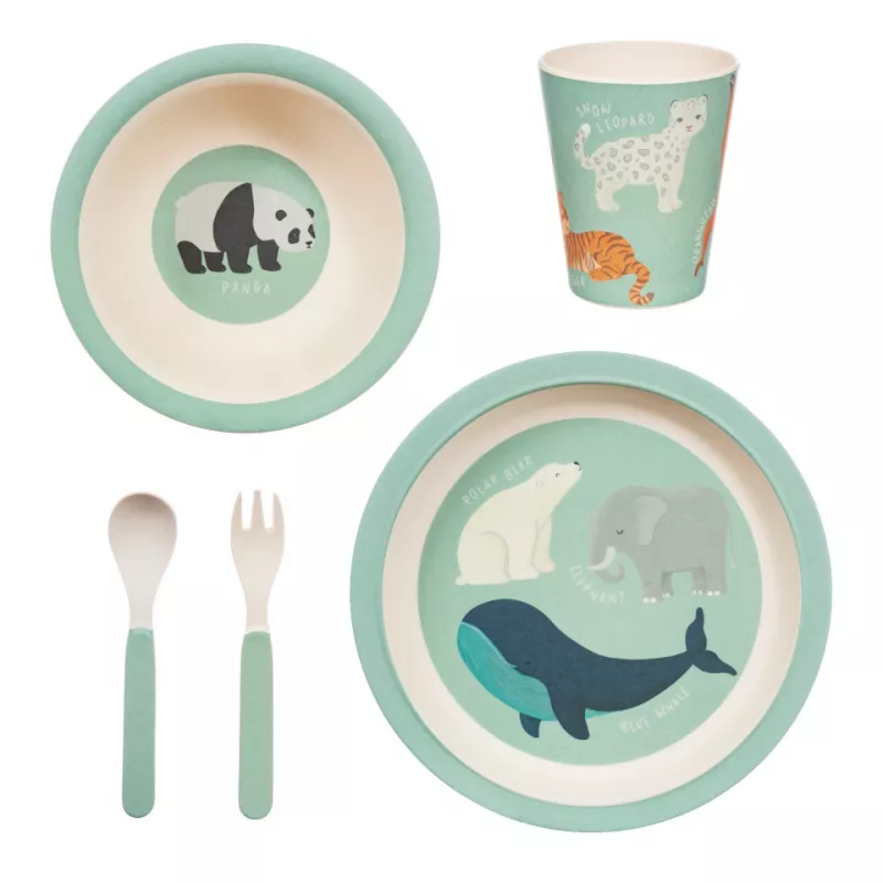 Set de masa din bambus - Animals - Sass & Belle, [],bestfam.ro