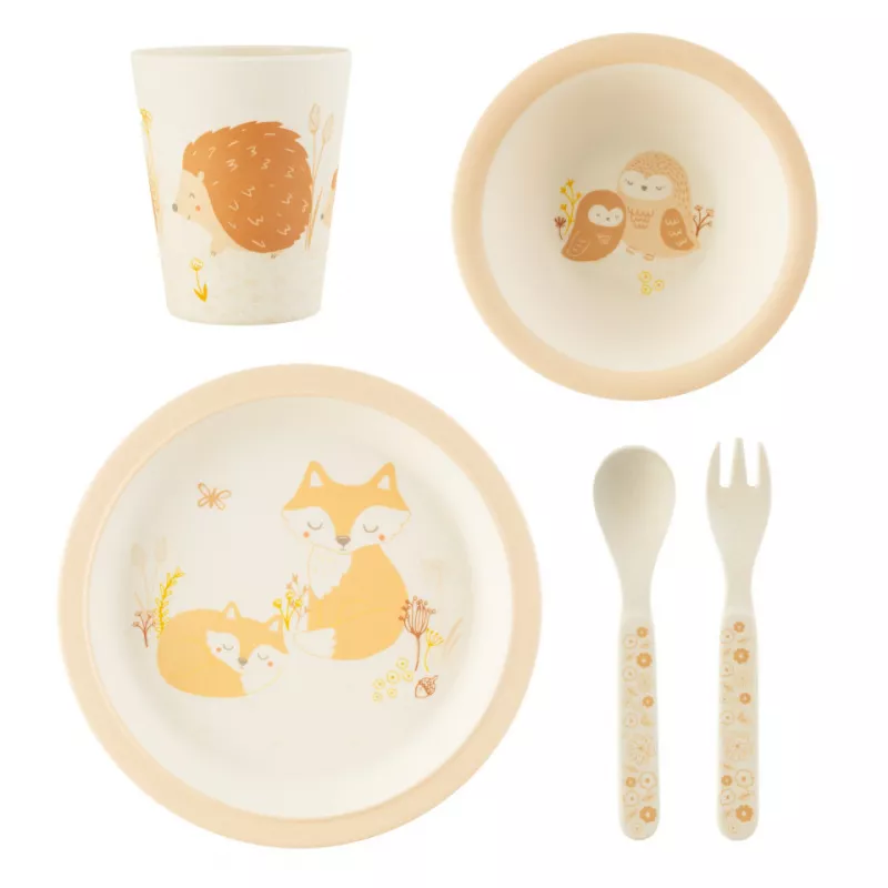 Set de masa din bambus - Prietenii din padure - Sass & Belle, [],bestfam.ro