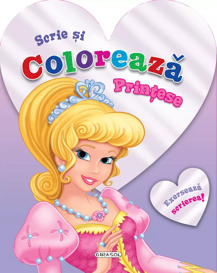 Scrie si coloreaza printese - violet, [],bestfam.ro