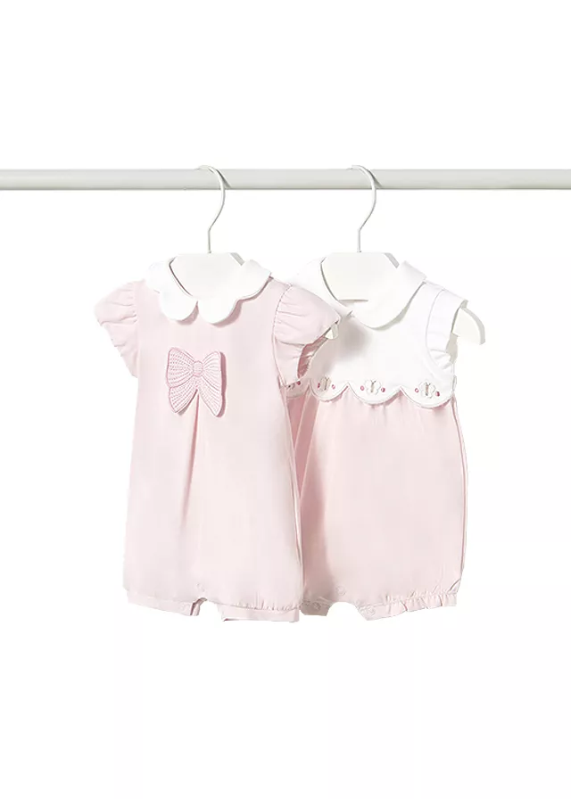 Set 2 - Salopete (pijamale) cu guler, scurte - Mayoral  12 luni, [],bestfam.ro