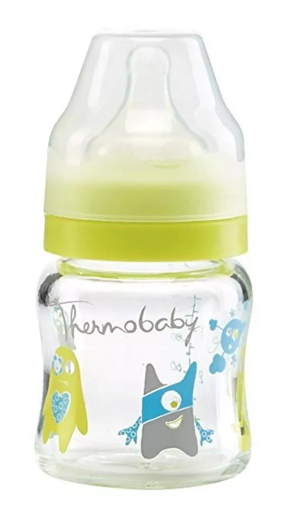 Set 2 biberoane sticla gat larg - Monster 120ml - Thermobaby, [],bestfam.ro