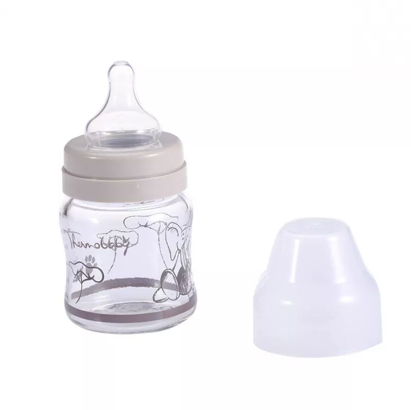 Set 2 biberoane sticla gat larg - Savana 120 ml - Thermobaby, [],bestfam.ro