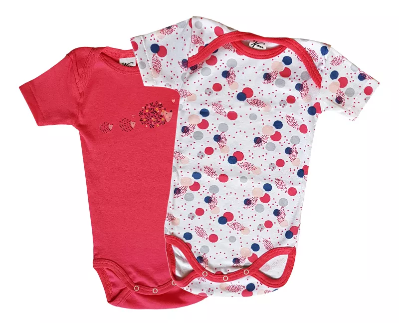 Set 2 body uri cu maneca scurta Arici/Buline 18 luni, [],bestfam.ro