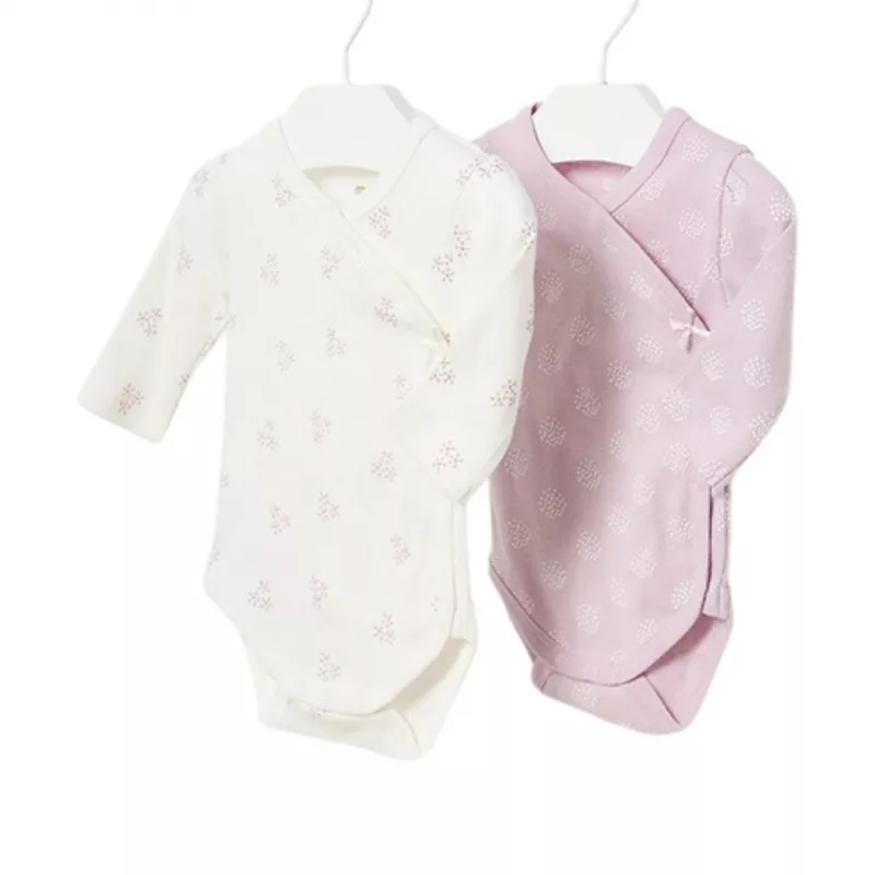 Set 2 body-uri bumbac BCI nou-nascut - Mayoral 2-4 luni (65 cm), [],bestfam.ro