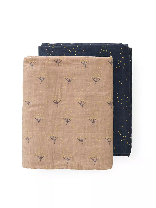 Set 2 museline 120x120 cm, model Dandelion, [],bestfam.ro