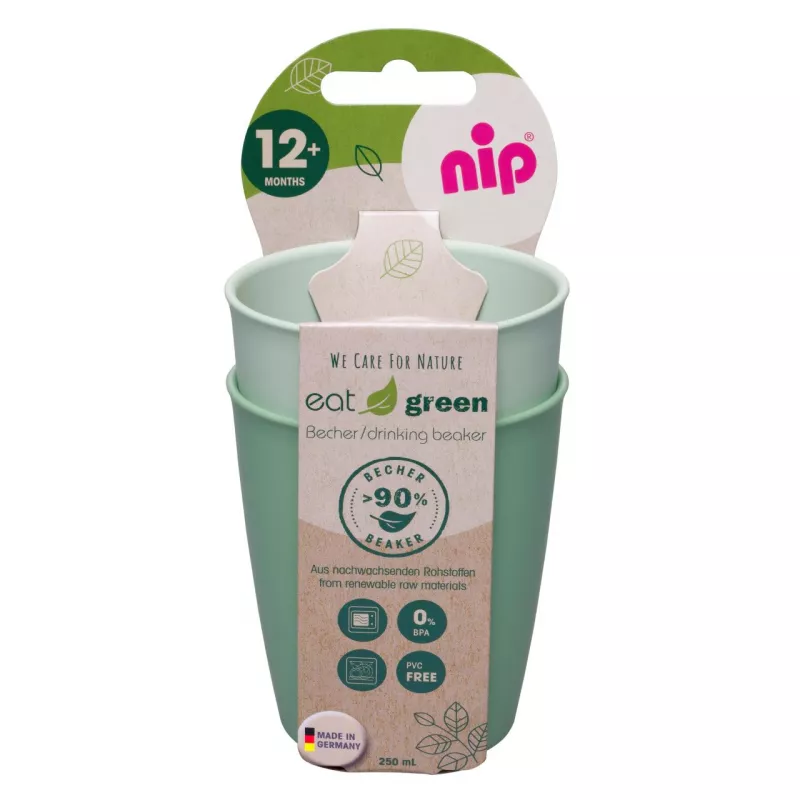 Set 2 pahare de baut nip Eat Green 37067, [],bestfam.ro