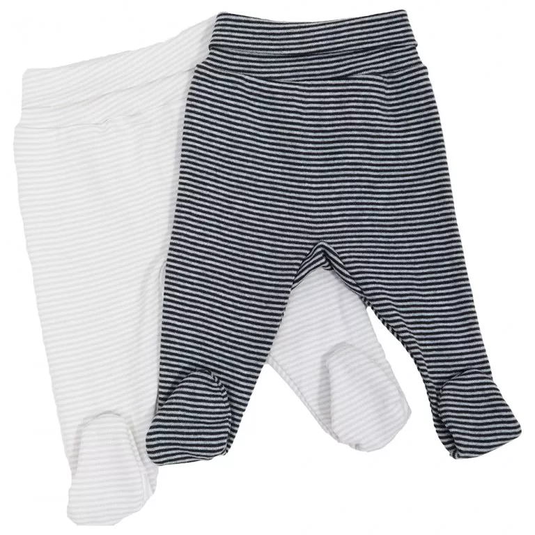 Set 2 pantaloni cu botosi - Dungute negru/ gri 3 luni, [],bestfam.ro