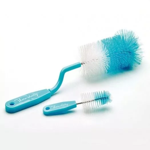Set 2 perii pentru biberoane si tetine - Turcoaz - Thermobaby, [],bestfam.ro