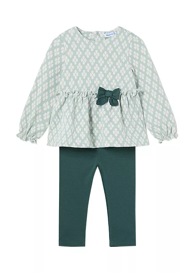 Set 2 piese - Bluza cu volane + Pantaloni - Mayoral   12 luni, [],bestfam.ro