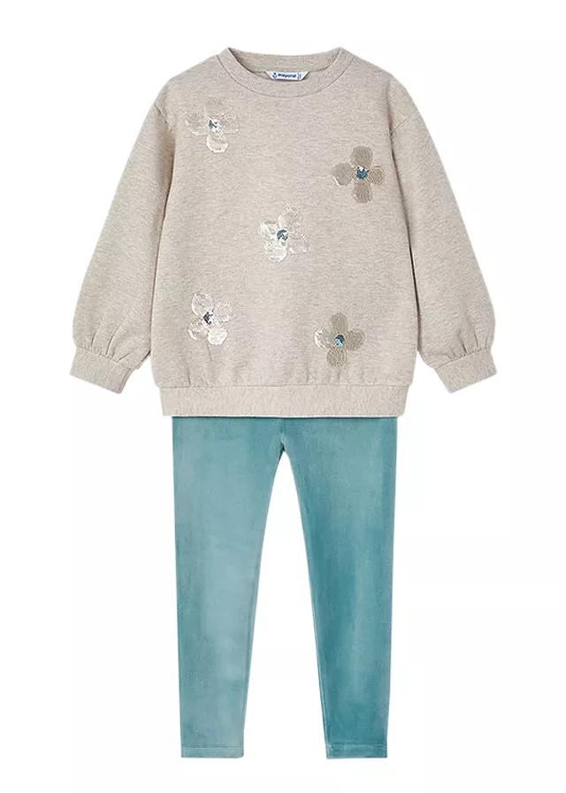 Set 2 piese - Colanti + Bluza cu paiete - Mayoral  6 ani, [],bestfam.ro
