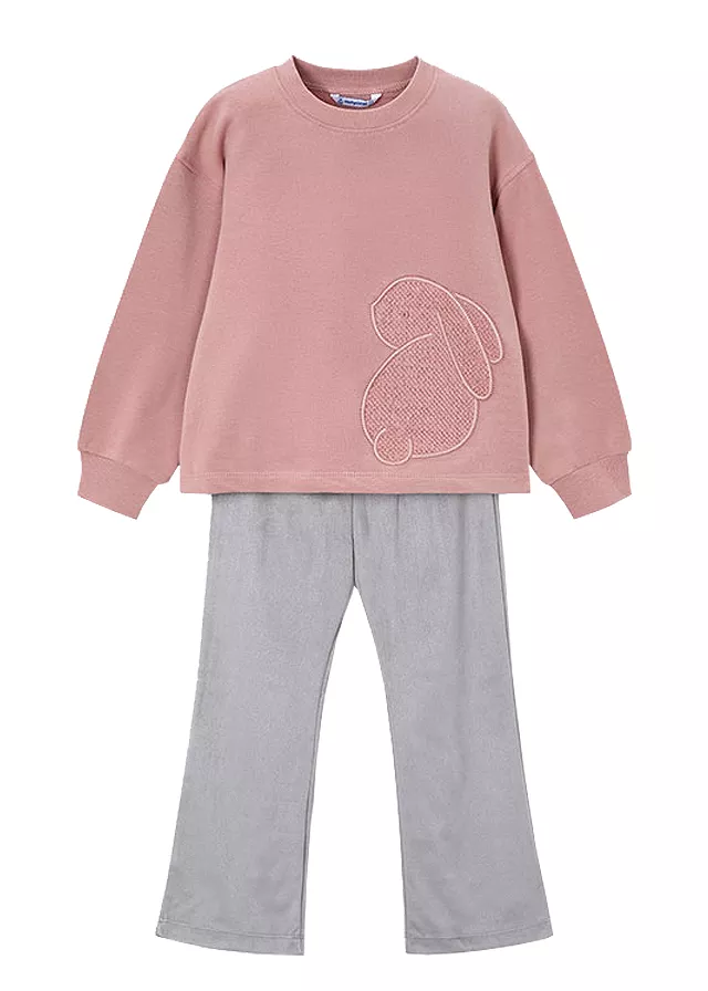 Set 2 piese - Colanti+bluza - broderie roz - Mayoral  10 ani, [],bestfam.ro