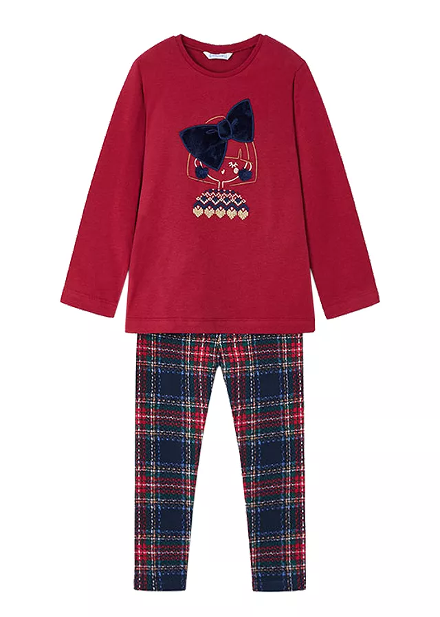 Set 2 piese - Colanti carouri + Bluza - Mayoral  6 ani, [],bestfam.ro