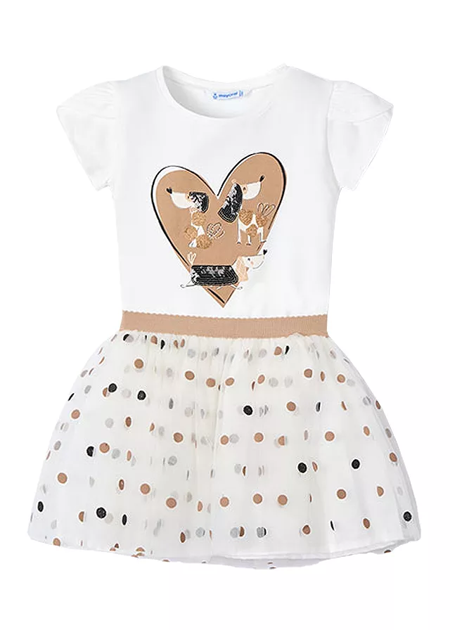 Set 2 piese - Fusta tul+tricou - catei - Mayoral   6 ani, [],bestfam.ro