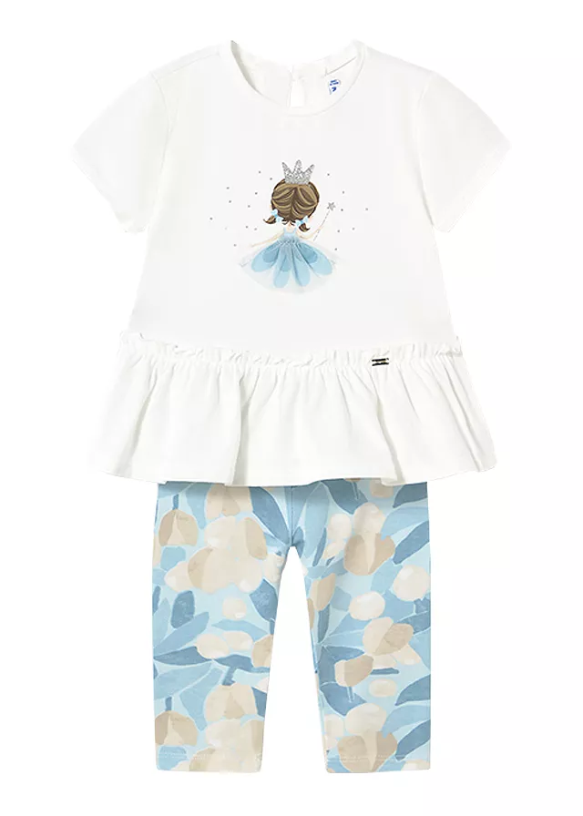 Set 2 piese - Tricou + Colanti - volane - Mayoral   3 ani, [],bestfam.ro