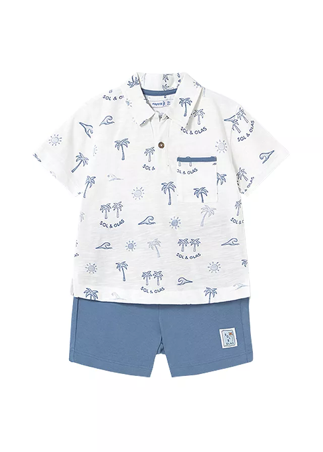 Set 2 piese - Tricou polo + Bermude - Mayoral   3 ani, [],bestfam.ro