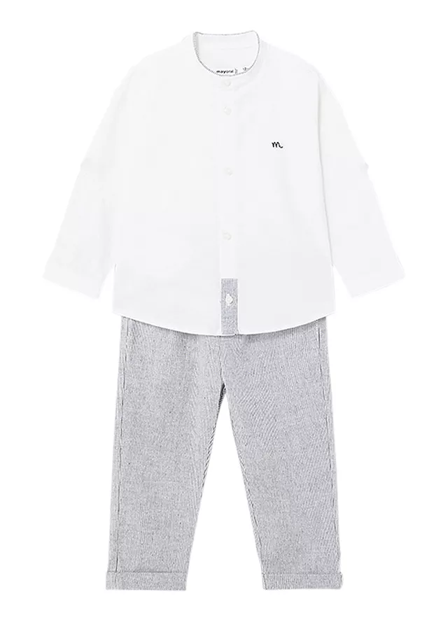 Set 2 piese din in si bumbac - Mayoral  12 luni(80 cm), [],bestfam.ro