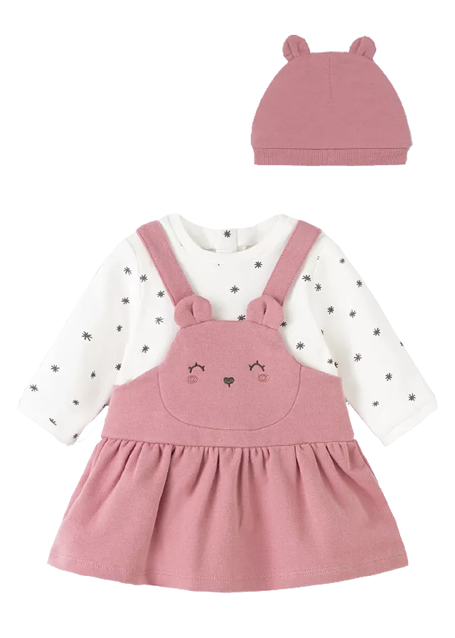 Set 2 piese, rochie salopeta + caciula - Mayoral , [],bestfam.ro