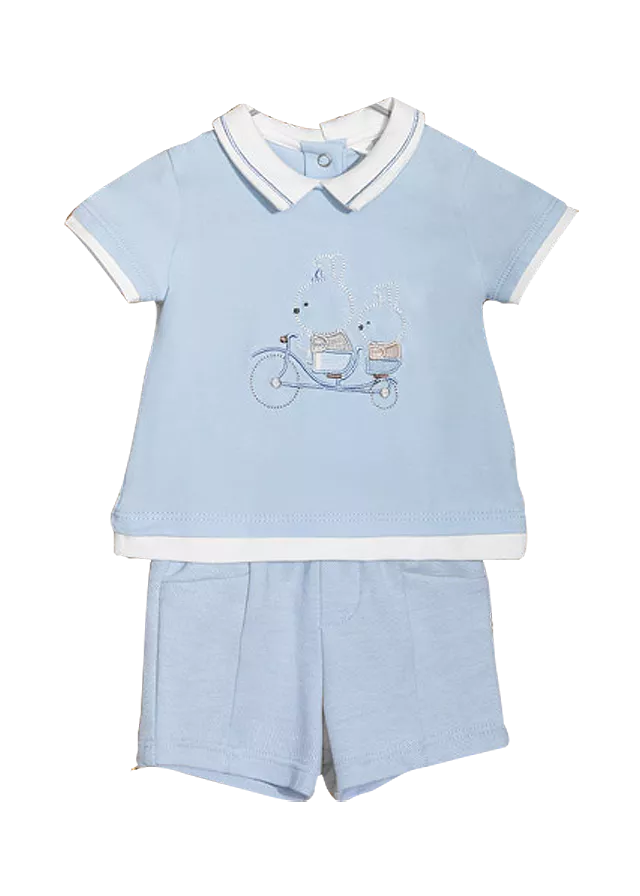 Set 2 piese - Tricou + pantaloni scurti - Mayoral 6-9 luni, [],bestfam.ro