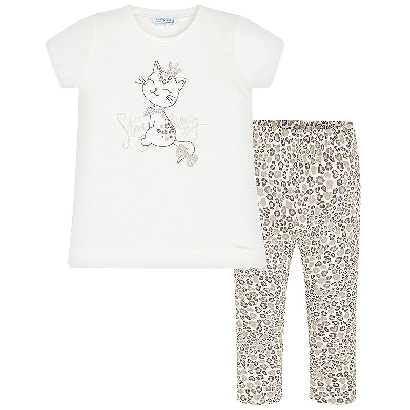 Set 2 piese tricou si colanti animal print 6 ani, [],bestfam.ro