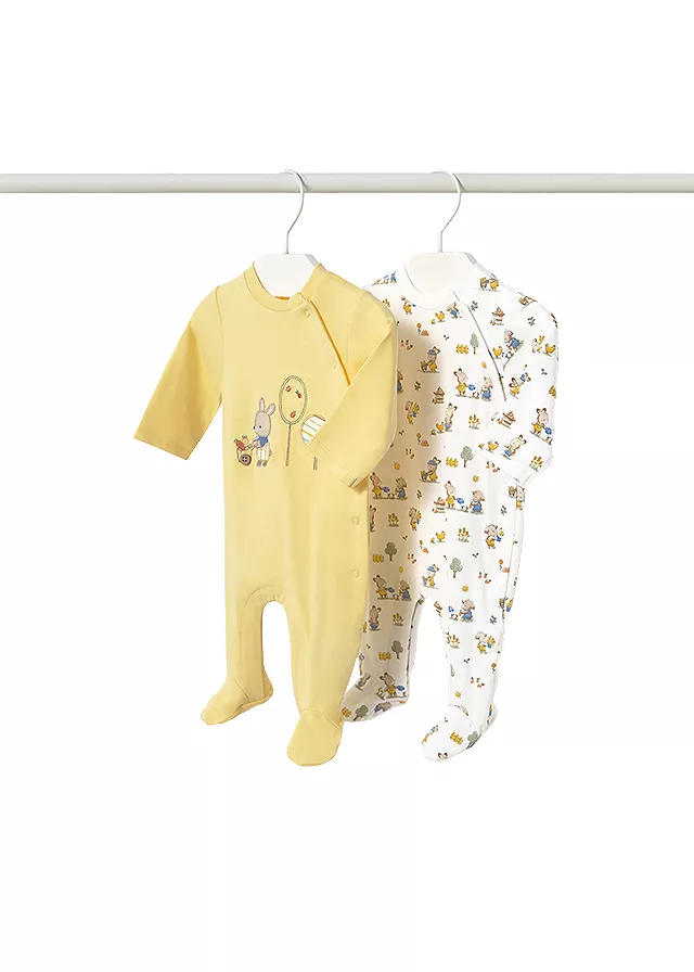 Set 2 salopete (pijamale) - iepurasi - Mayoral 1-2 luni, [],bestfam.ro
