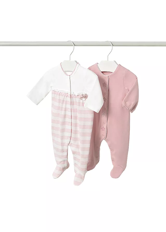 Set 2 salopete (pijamale) - roz - Mayoral 1-2 luni, [],bestfam.ro