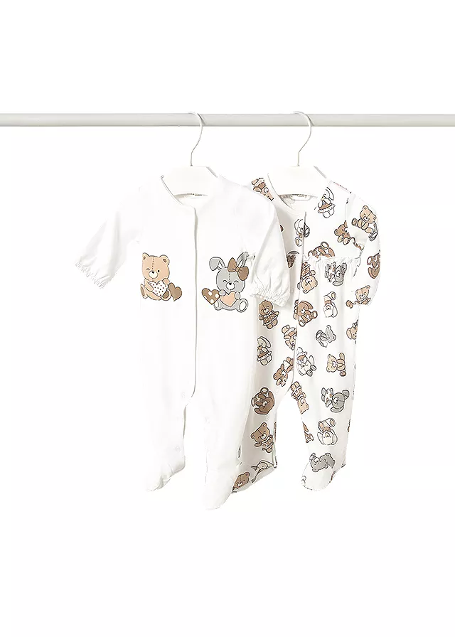 Set 2 salopete (pijamale) - ursuleti/iepurasi - Mayoral 4-6 luni, [],bestfam.ro