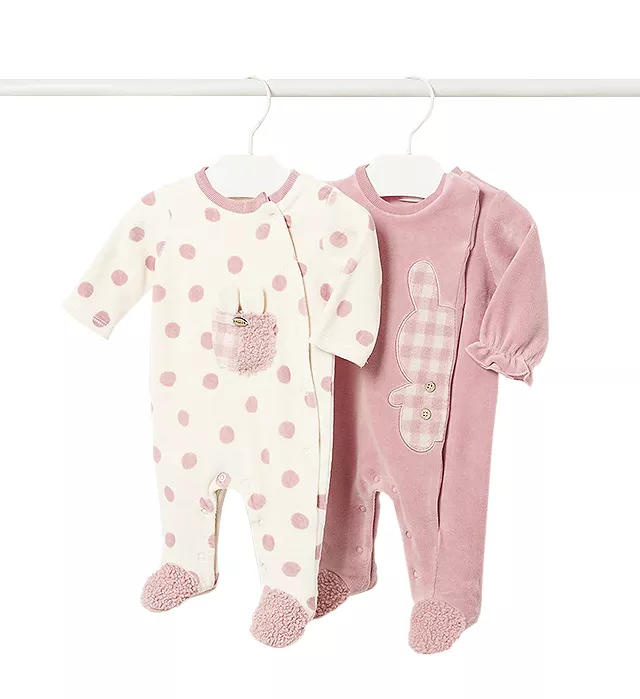 Set 2 salopete (pijamale) catifelate - Mayoral , [],bestfam.ro
