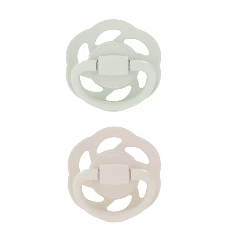 Set 2 suzete Cherry Green Newborn Boy cu tetina din latex natural, forma rotunda, cu inel, recomandate pentru nou-nascuti 0-2 luni, nip 38748, [],bestfam.ro