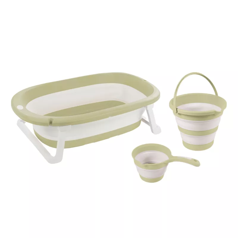 Set 3 in 1 cu cadita pliabila - Verde eco, [],bestfam.ro