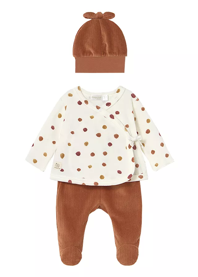 Set 3 piese - Bluza+pantaloni+caciulita - Mayoral 2-4 luni, [],bestfam.ro