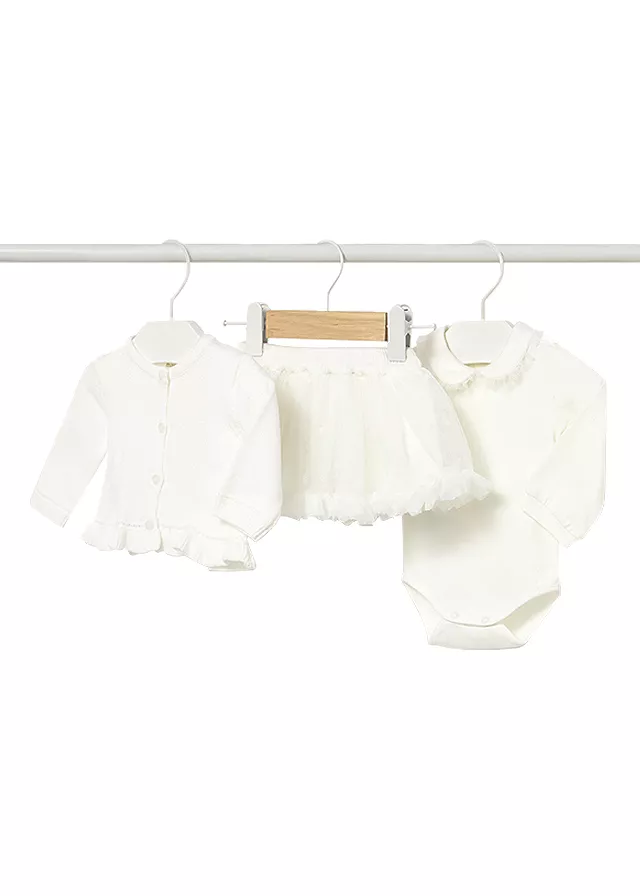 Set 3 piese - Fusta+body+jacheta - Mayoral  4-6 luni, [],bestfam.ro