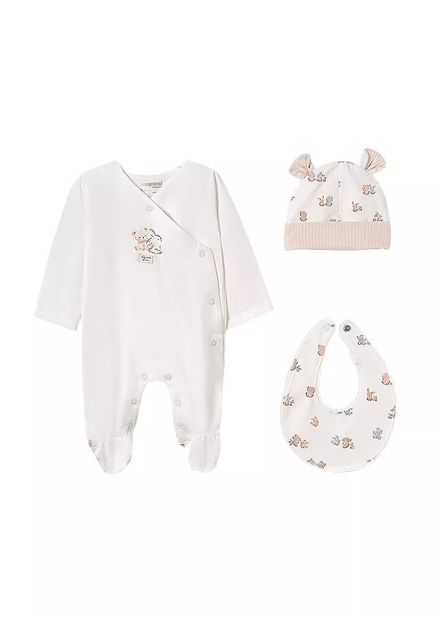 Set 3 piese - Salopeta+caciula+baveta - Mayoral 2-4 luni, [],bestfam.ro