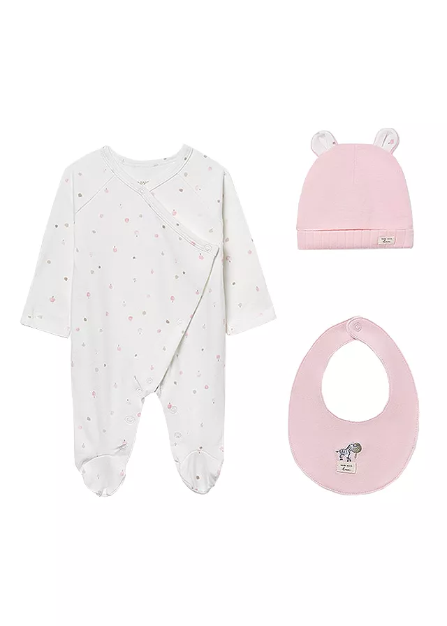 Set 3 piese cadou, unisex - alb/roz - Mayoral, [],bestfam.ro