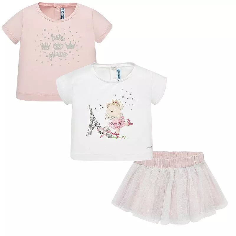 Set 3 piese fustita tul si tricouri  Little princess Mayoral 12 LUNI, [],bestfam.ro