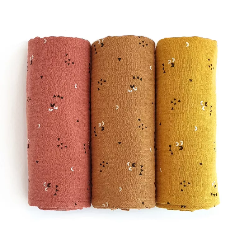Set 3  scutece muselina Earthy Shades, [],bestfam.ro