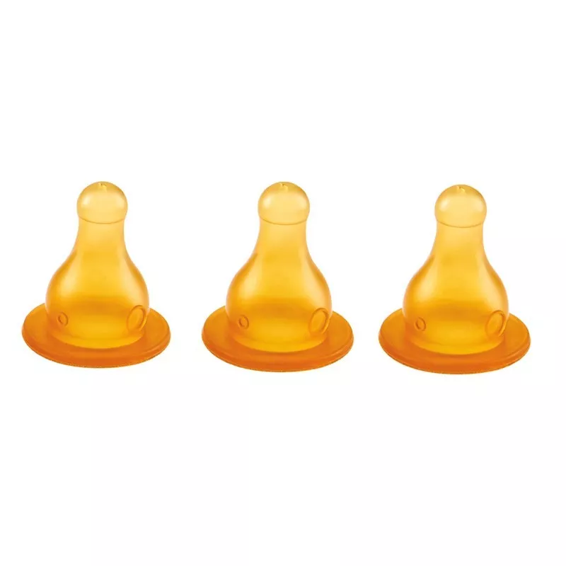Set 3 tetine cauciuc cu debit varialbil 0 - 18 luni - Thermobaby, [],bestfam.ro