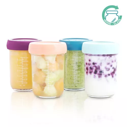Set 4 boluri gradate din sticla, 240 ml - Babymoov, [],bestfam.ro